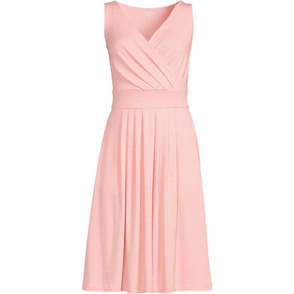 Lands’ End Classic Fit and Flare Dress – Purple Paisly – size XL - Picture 4 of 8